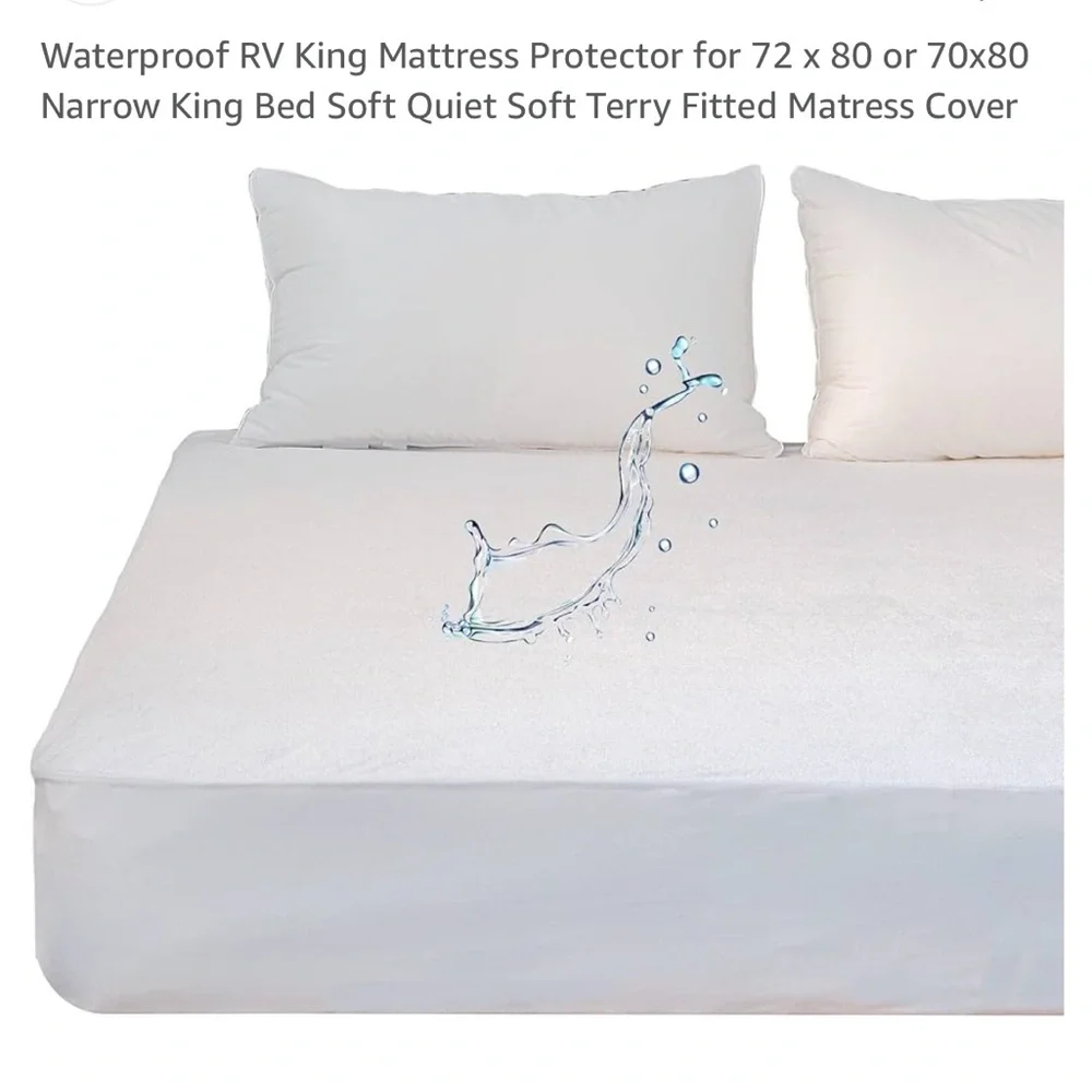 White Mattress Cover Protector - Soft Fitted Cover
